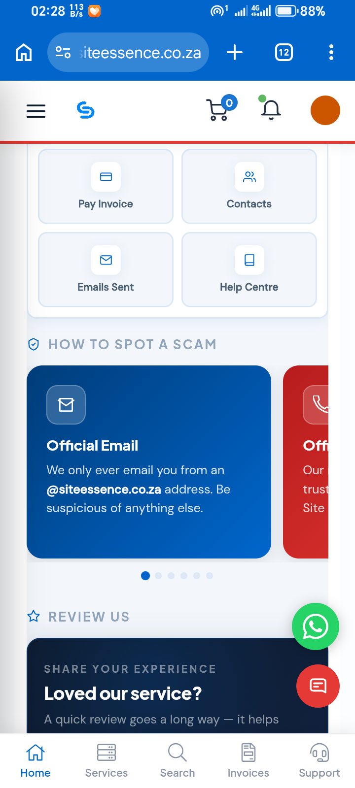 Client Area - brand authentication
