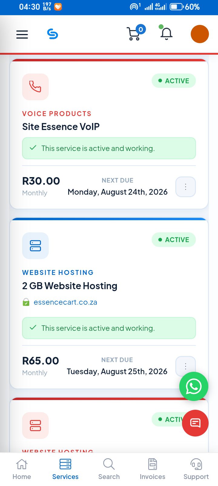 Site Essence client portal — self-service tools