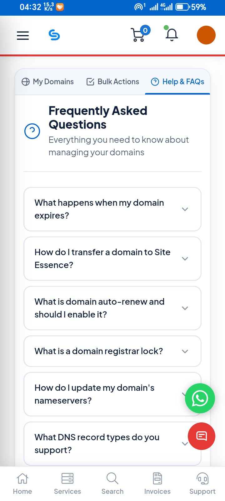 Site Essence client portal — self-service tools