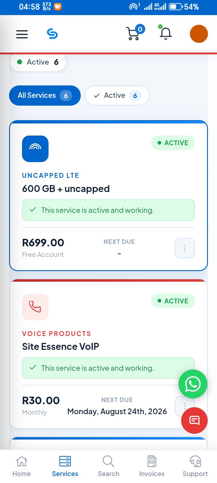 Manage your LTE account